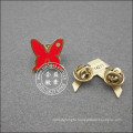 Butterfly Shape Lapel Pin, Enamel Plated Badge (GZHY-LP-049)